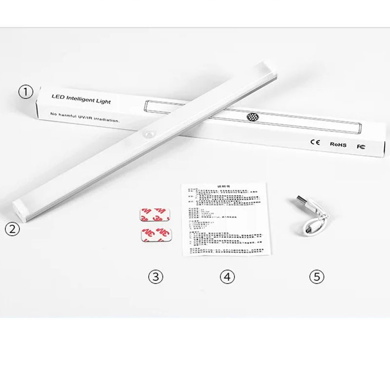 Замовити Сенсорний світильник LED з датчиком руху MZ-CT-902 (220*22.8*18.6mm) (White light) на vchehle.ua