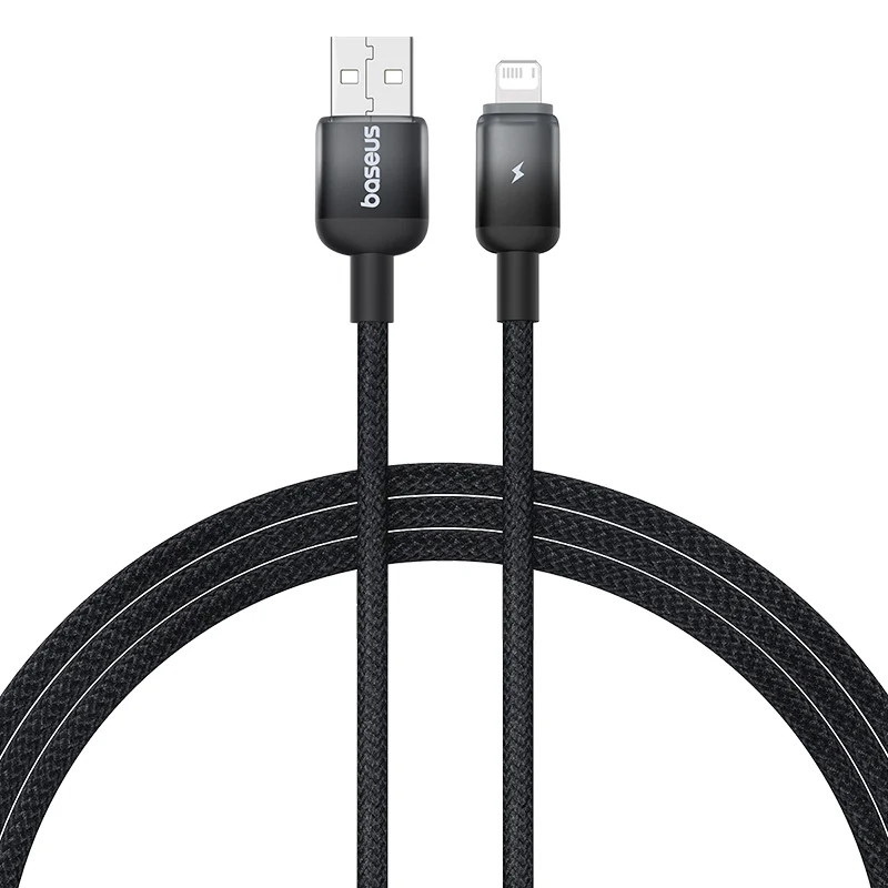Дата кабель Baseus Discolor Series Fast Charging USB to Lightning 2.4A (1m) (P10374900) (Cluster Black)