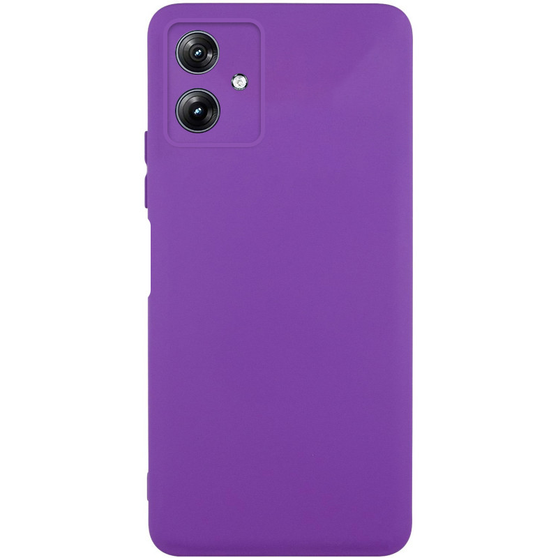 Чехол TPU GETMAN Liquid Silk Full Camera для Motorola Moto G54 (Фиолетовый / Purple)