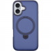 TPU+PC чохол Metal Buttons with Magnetic Safe Colorful HQ Ring для Apple iPhone 16 (6.1") (Dark Blue)