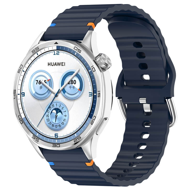 Силиконовый ремешок Wavy для Smart Watch 22mm (Midnight Blue)