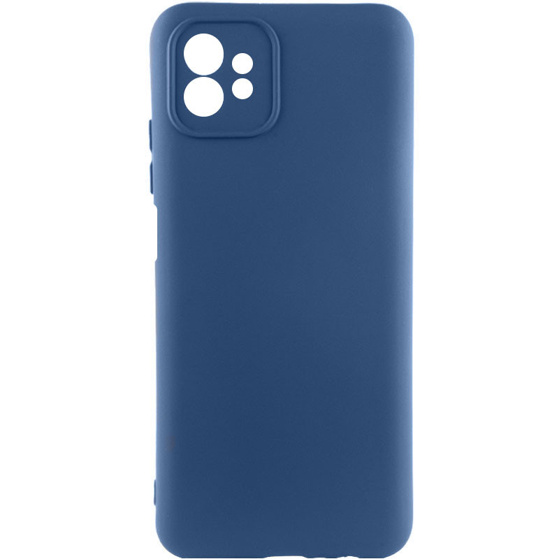 Чехол TPU GETMAN Liquid Silk Full Camera для Motorola Moto G32 (Синий / Navy Blue)