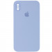 Чохол Silicone Case Square Full Camera Protective (AA) на Apple iPhone XS Max (6.5") (Эстетический дефект / Блакитний / Mist blue)