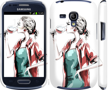 

Чехол Девушка с бокалом для Samsung Galaxy S3 mini 841318