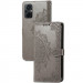 Кожаный чехол-книжка Art Case с визитницей для Xiaomi Poco M5 (Серый)