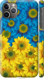 Чохол Жовто-блакитні квіти на iPhone 11 Pro Max