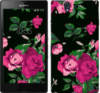 

Чехол Розы на черном фоне для Sony Xperia Z C6602 546997