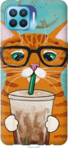 Чохол Зеленоокий кіт в окулярах на Oppo Reno 4 Lite