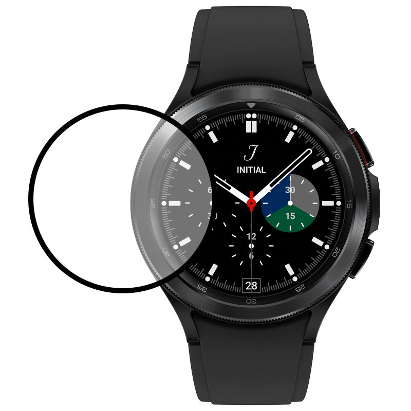 Полимерная пленка 3D (full glue) (тех.пак) для Samsung Galaxy Watch 4 46mm (Черный)