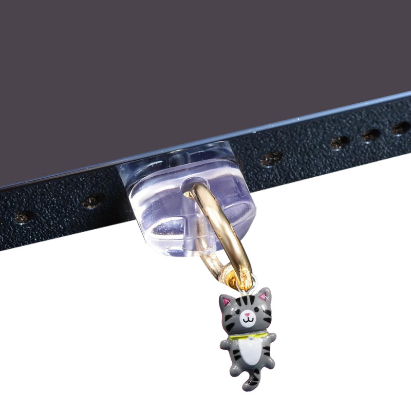 Заглушка силіконова Type-C з підвіскою IP44 (Cat ceramic gray)