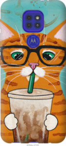 Чехол Зеленоглазый кот в очках для Motorola G9 Play