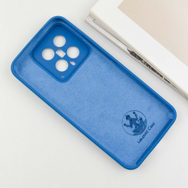 Чохол Silicone Cover Lakshmi Full Camera (AA) на Xiaomi 14 (Синій / Navy Blue) в магазині vchehle.ua