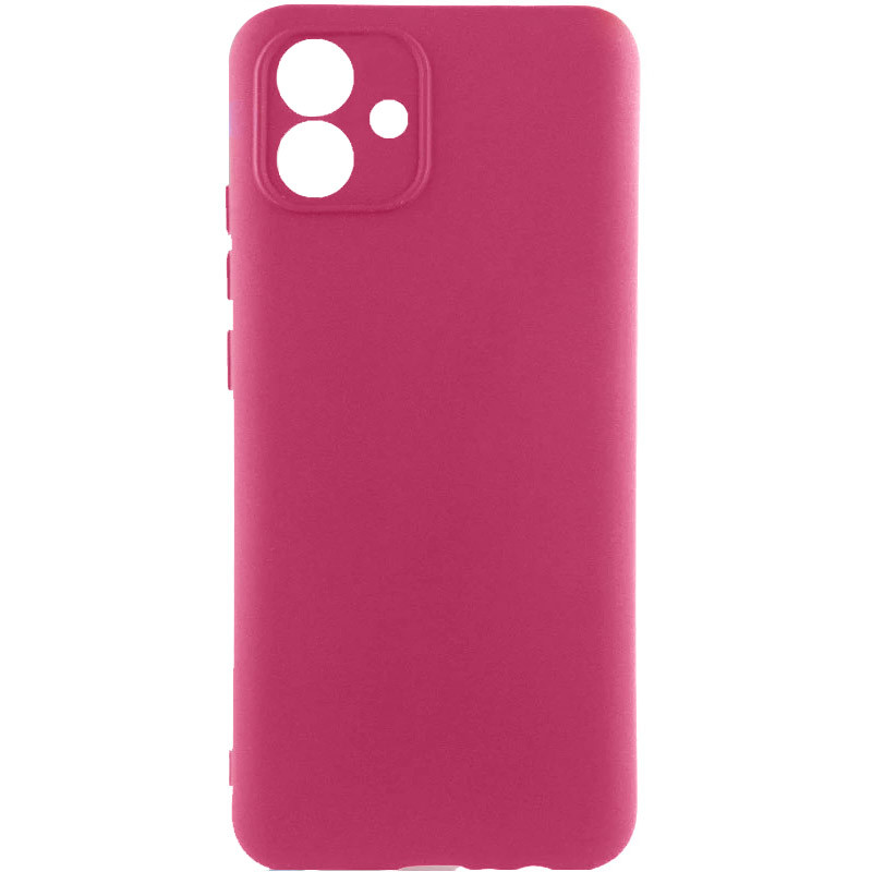 Чехол TPU GETMAN Liquid Silk Full Camera для Samsung Galaxy A04e (Бордовый / Marsala)