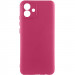 Чехол TPU GETMAN Liquid Silk Full Camera для Samsung Galaxy A04e (Бордовый / Marsala)