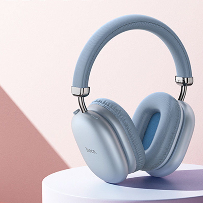 Фото Накладные беспроводные наушники Hoco W35 Max Joy (Sky Blue) на vchehle.ua