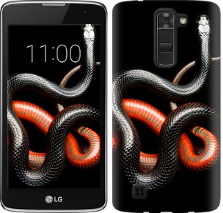 

Чехол Красно-черная змея на черном фоне для LG K7 482141