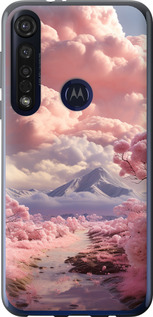 Чехол Розовые облака для Motorola G8 Plus