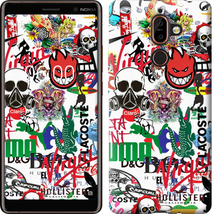 

Чехол Many different logos для Nokia 7 Plus 638211