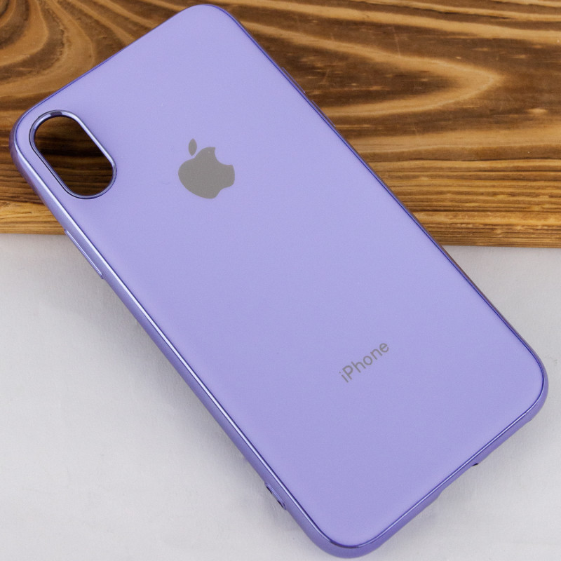 Фото TPU чохол Matte LOGO на Apple iPhone XS (5.8") (Фіолетовий / Lilac) на vchehle.ua