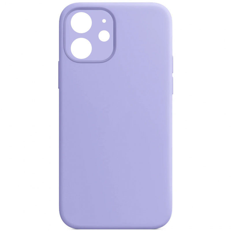 Чохол Silicone Case Full Camera Protective (AA) NO LOGO на Apple iPhone 12 (6.1") (Бузковий / Lilac)