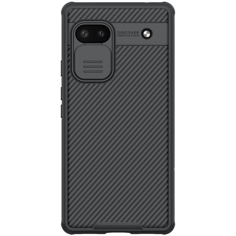 Карбонова накладка Nillkin Camshield (шторка на камеру) на Google Pixel 6a (Чорний / Black)