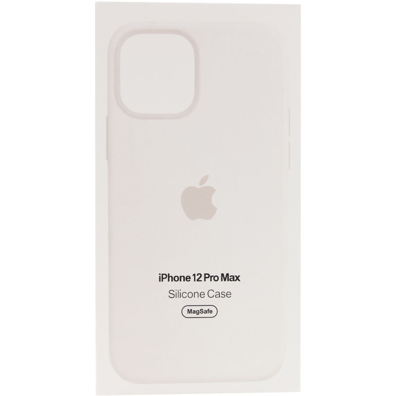Купить Уценка Чехол Silicone case (AAA) with Magsafe and Animation для Apple iPhone 12 Pro Max (6.7") (Дефект упаковки / Белый / White) на vchehle.ua