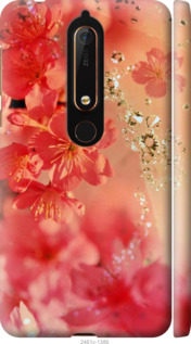 

Чехол Розовые цветы для Nokia 6.1 693104
