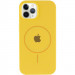 Фото Чехол Silicone Case Full Protective (AA) with Magnetic Safe для Apple iPhone 11 Pro Max (6.5") (Желтый / Yellow) на vchehle.ua