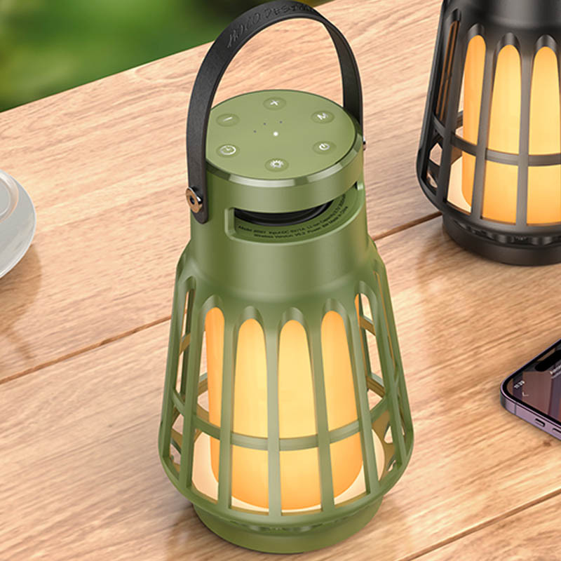 Фото Bluetooth Колонка Hoco BS61 Wild fun outdoor campinh light (Olive Green) на vchehle.ua