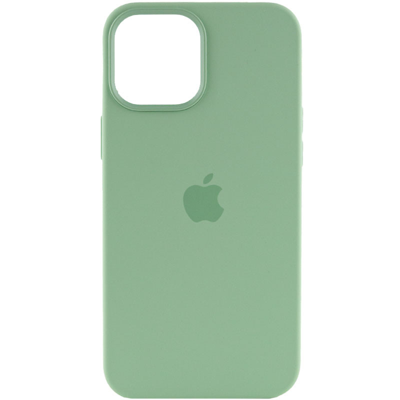 Фото Уценка Чехол Silicone case (AAA) with Magsafe and Animation для Apple iPhone 12 Pro Max (6.7") (Дефект упаковки / Зеленый / Pistachio) на vchehle.ua