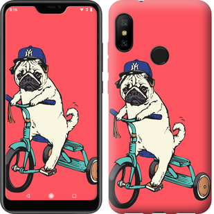 

Чехол Мопс на велосипеде для Xiaomi Redmi 6 Pro 671027