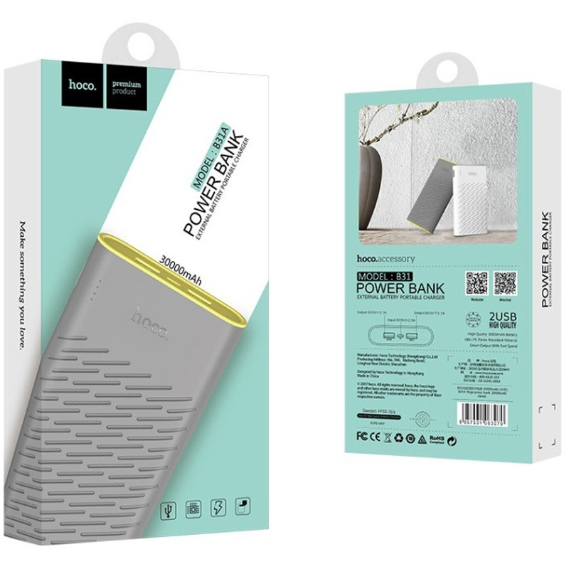 Фото Портативное зарядное устройство Power Bank Hoco B31A 30000 mAh на vchehle.ua