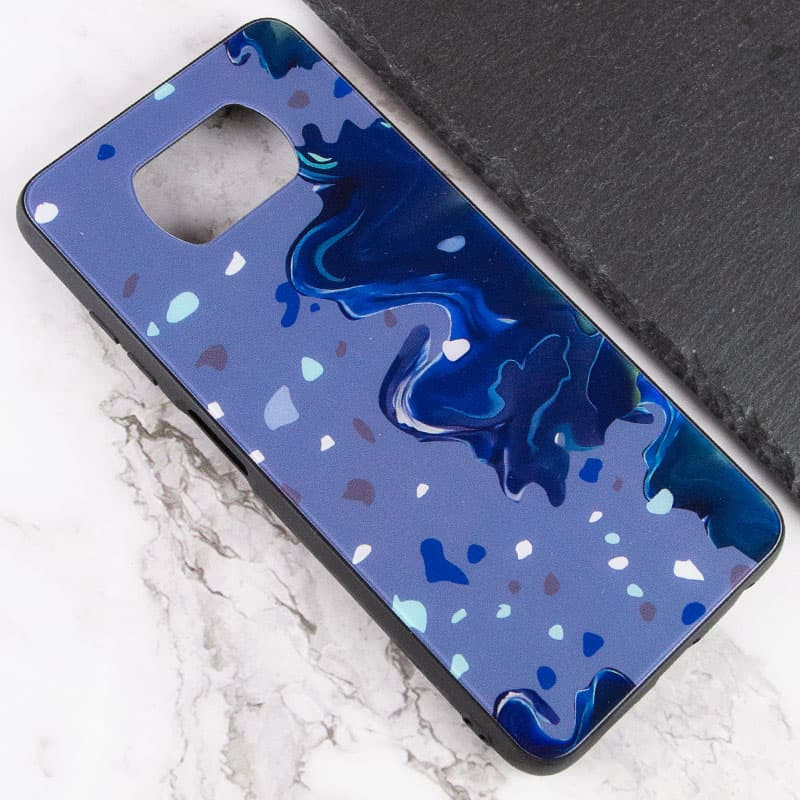 Фото TPU+Glass чохол Diversity на Xiaomi Poco X3 NFC / Poco X3 Pro (Stains blue) в маназині vchehle.ua
