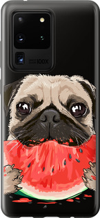 Чехол Мопс и арбуз для Samsung Galaxy S20 Ultra
