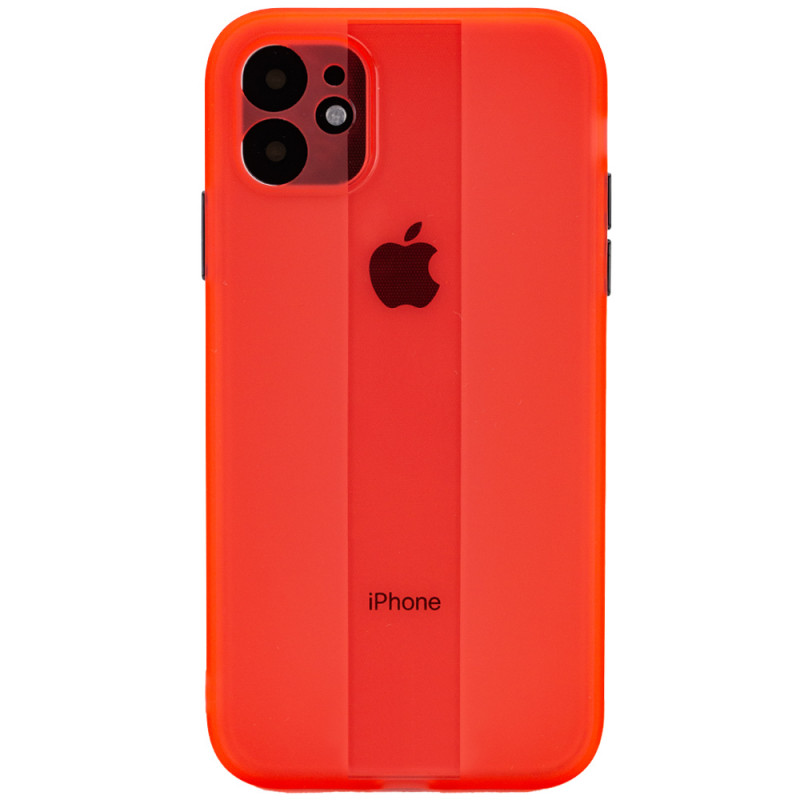 Чехол TPU Glossy Line Full Camera для Apple iPhone 11 (6.1") (Красный)