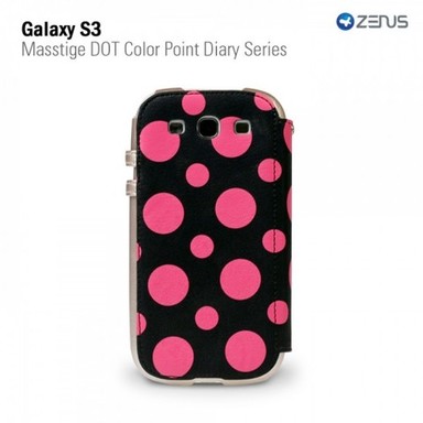 Фото Кожаный чехол Zenus Masstige Dot Color Point Diary Series для Samsung i9300 Galaxy S3 (Розовый) на vchehle.ua