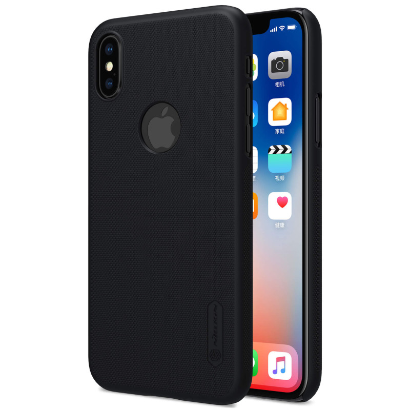 Чохол Nillkin Matte на Apple iPhone X (5.8") / XS (5.8") (Чорний (вырез для лого))