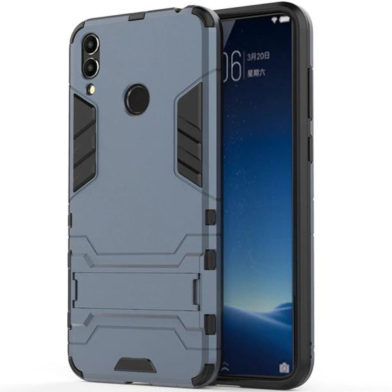 

Ударопрочный чехол-подставка Transformer для Huawei Enjoy 9 Plus (Металл / Gun Metal) 683173