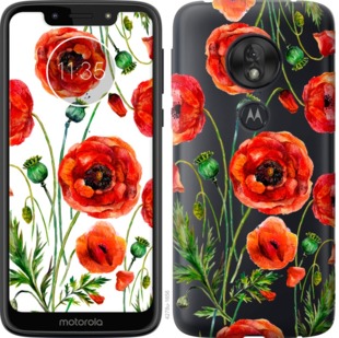 

Чехол Нарисованные маки для Motorola Moto G7 Play 744233