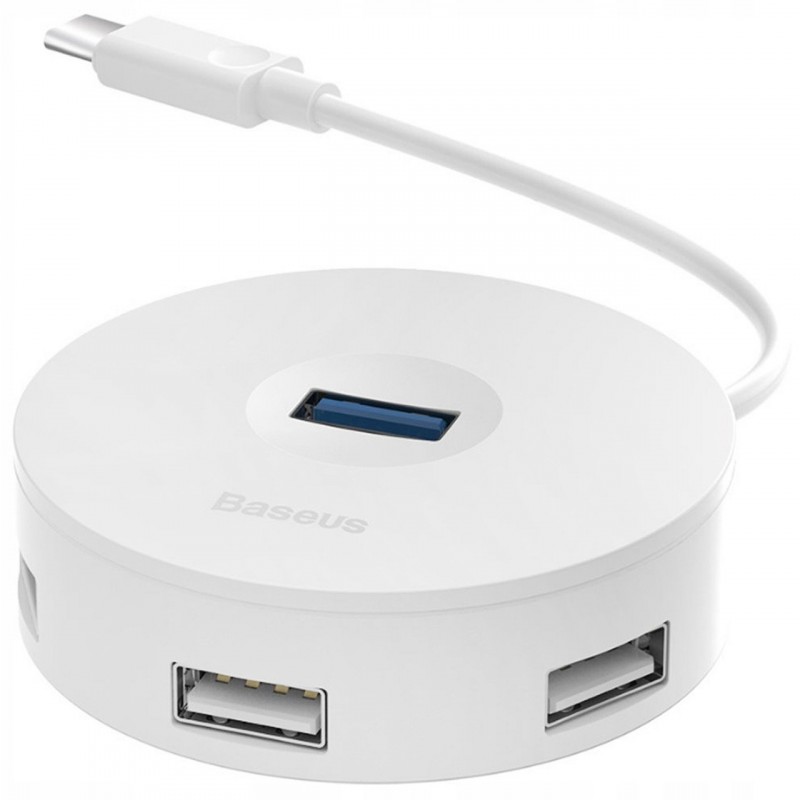 

Переходник HUB Baseus Round Box Type-C to USB 3.0 + 3USB 2.0 (CAHUB-G) (Белый) 714834