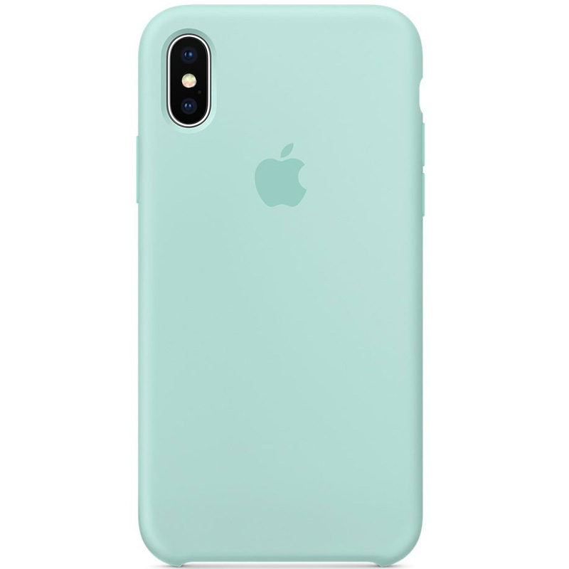 Чехол Silicone Case (AA) для Apple iPhone XS Max (6.5") (Бирюзовый / Marine Green)