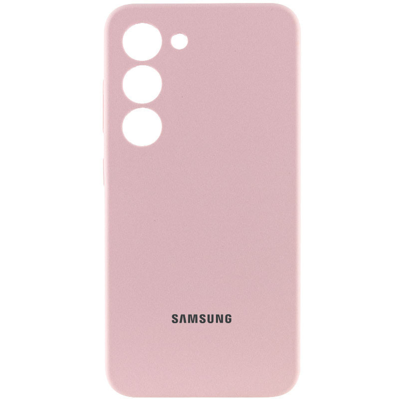 Чохол Silicone Cover Lakshmi Full Camera (AAA) with Logo на Samsung Galaxy S23 (Рожевий / Pink Sand)