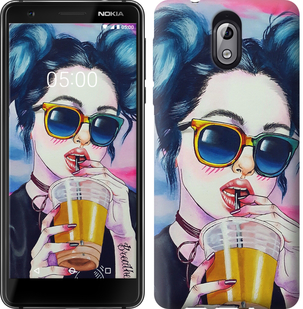

Чохол Арт-дівчина в окулярах на Nokia 3.1 667395
