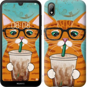 Чехол Зеленоглазый кот в очках для Huawei Honor 8S