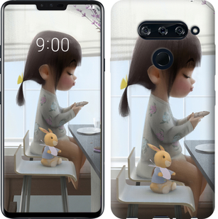 

Чохол Мила дівчинка з зайчиком на LG V40 ThinQ 688867