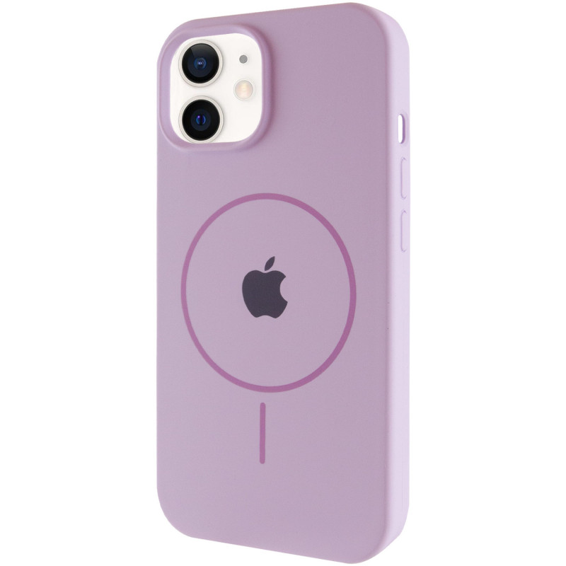 Чехол Silicone Case Full Protective (AA) with Magnetic Safe для Apple iPhone 11 (6.1") (Сиреневый / Lilac)