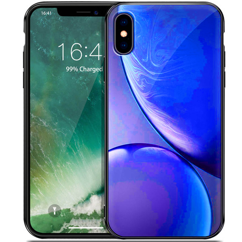 

TPU+Glass чехол Planet для Apple iPhone XS Max (6.5") (Синий) 709685
