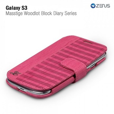 Фото Кожаный чехол Zenus Masstige Woodlot Block Diary Series для Samsung i9300 Galaxy S3 (Розовый) в магазине vchehle.ua