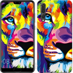 

Чохол Різнобарвний лев на Huawei Nova 4 698013