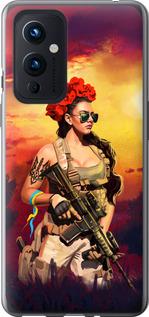 Чохол Українка зі зброєю на OnePlus 9
